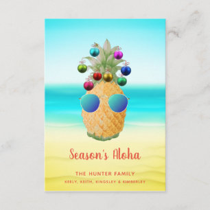 Karte der Jahreszeit Aloha Weihnachtsder ananas- 