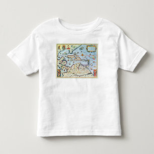 Karte der karibischen Inseln Kleinkind T-shirt