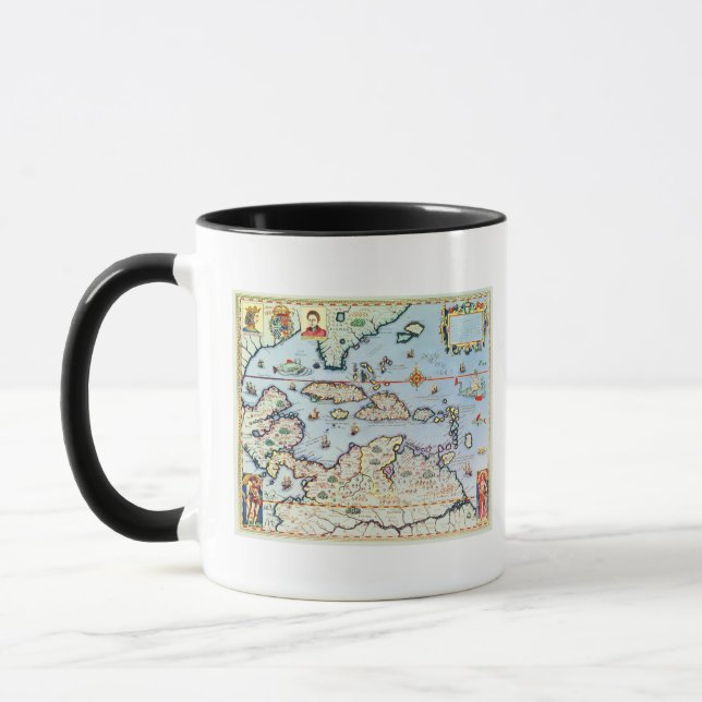 Karte der karibischen Inseln Tasse (Links)