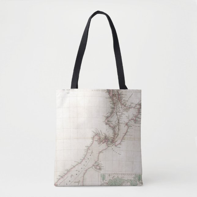 Karte der Kolonie von Neuseeland Tasche (Vorderseite)