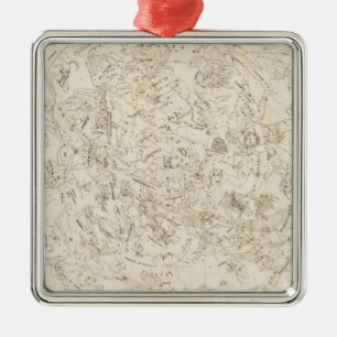 Karte der Konstellationen Ornament Aus Metall
