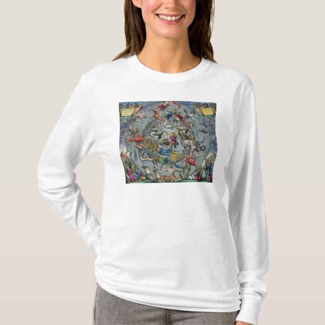 Karte der Konstellationen vom Nord T-Shirt (Vorderseite)