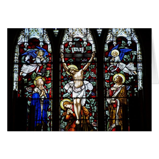 Karte der Kreuzigungs-(Buntglas) (Vorderseite (Horizontal))