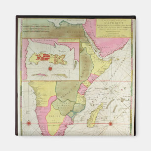 Karte der Länder Afrikas Magnet