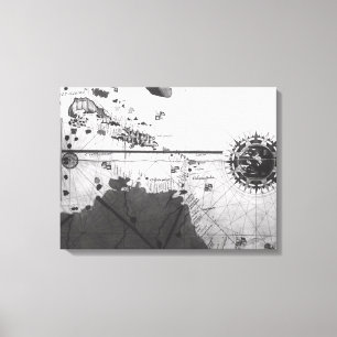 Karte der Länder Leinwanddruck