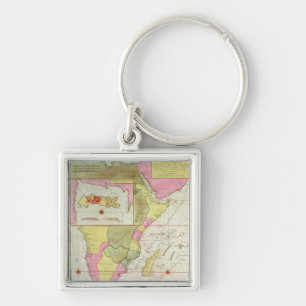 Karte der Länder von Afrika Schlüsselanhänger
