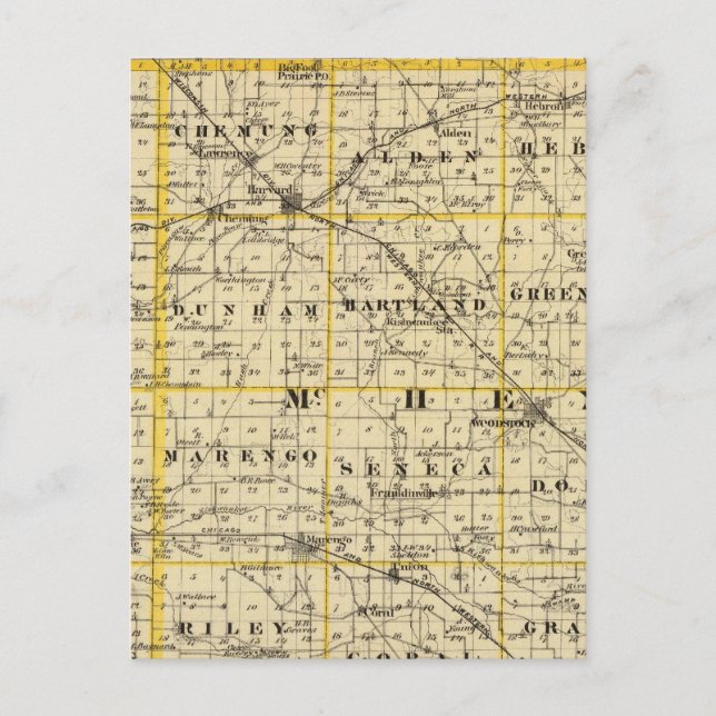 Karte der Landkreis Boone und McHenry (Vorderseite)