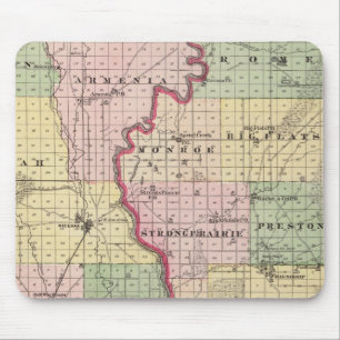 Karte der Landkreis Juneau und Adams Mousepad
