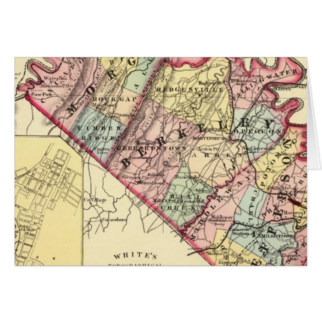 Karte der Landkreis Morgan, Berkeley und Jefferson (Vorderseite (Horizontal))