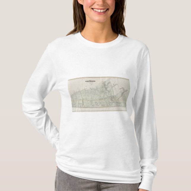 Karte der langen Niederlassung, NJ T-Shirt (Vorderseite)