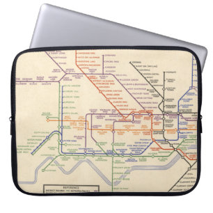 Karte der Londoner Untergrund Railways Laptopschutzhülle