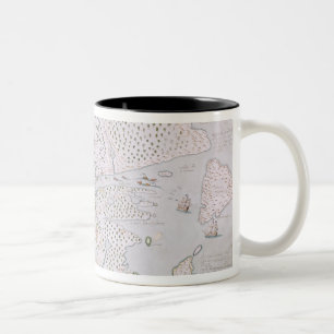 Karte der Mündung 2 St. Lawrence Zweifarbige Tasse