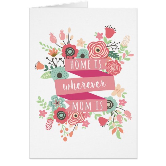 Karte der Mutter Tages, Zuhause ist-, wohin meine