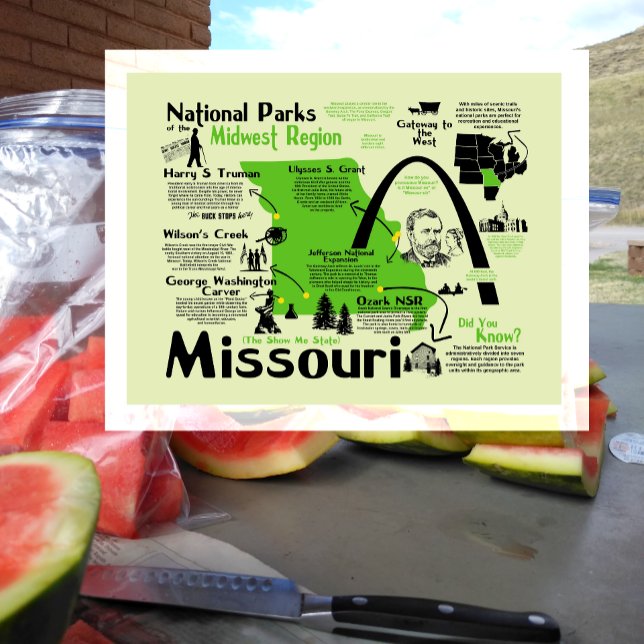 Karte der Nationalparks in Missouri (Von Creator hochgeladen)