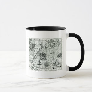 Karte der Neu-England Küstenlinie Tasse