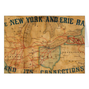 Karte der New York und Erie Rail Road