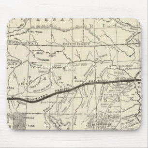 Karte der Nordpazifikbahn Mousepad