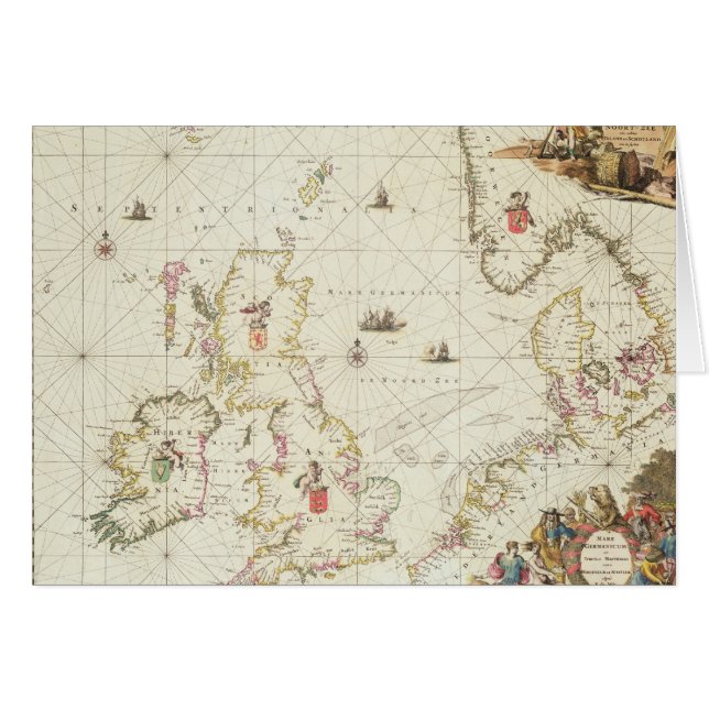 Karte der Nordsee, c.1675 (Vorderseite (Horizontal))