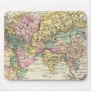 Karte der östlichen Hemisphäre Mousepad