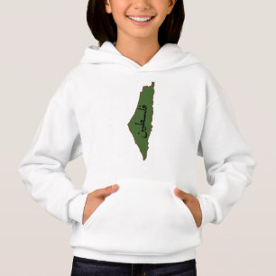 Karte der Paläste mit dem Wort Palestine in arabis Hoodie
