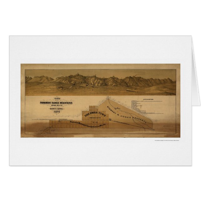 Karte der Panamint Range Mountains 1875 (Vorderseite (Horizontal))