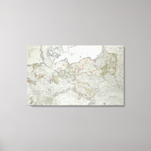 Karte der preussischen Staaten im Jahre 1799 Leinwanddruck