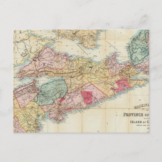Karte der Provinz Nova Scotia 2 (Vorderseite)