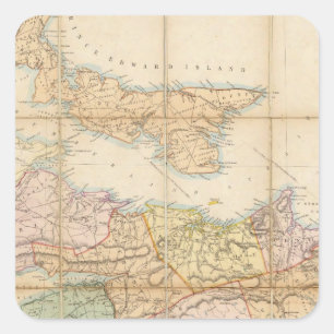 Karte der Provinz Nova Scotia Quadratischer Aufkleber