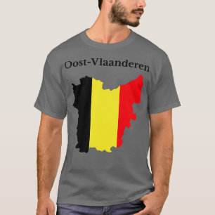 Karte der Provinz Ostflanderland Belgien T-Shirt