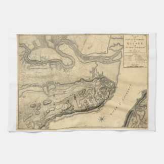 Karte der Provinz von Quebec Kanada (1776) Geschirrtuch