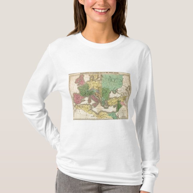 Karte der Provinzen im römischen Reich T-Shirt (Vorderseite)