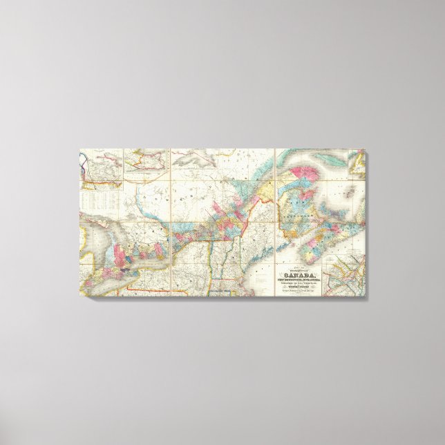 Karte der Provinzen Kanadas Leinwanddruck (Vorderseite)