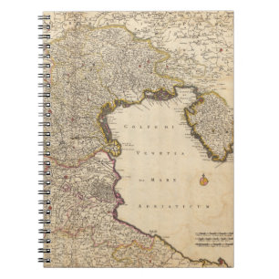 Karte der Region Venedig, Italien Notizblock