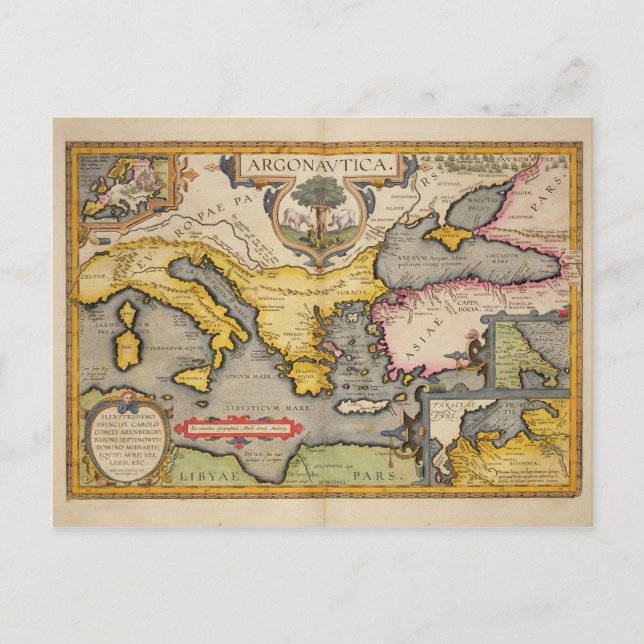 Karte der Reise der Argonauten (Vorderseite)