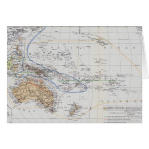 Karte der Rennen von Ozeanien und von Australasien