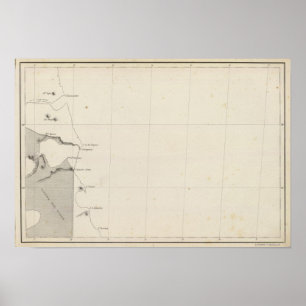 Karte der Republik Chile 13 Poster