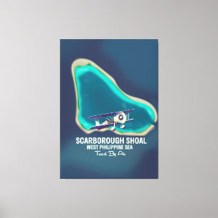 Karte der Scarborough-Sandbank Westphilippinensee Leinwanddruck