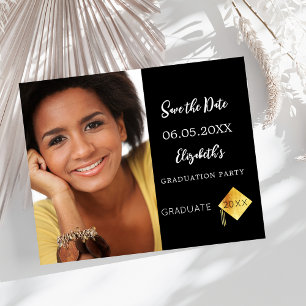 Karte der Schwarz-weißen Absolventen Save the Date