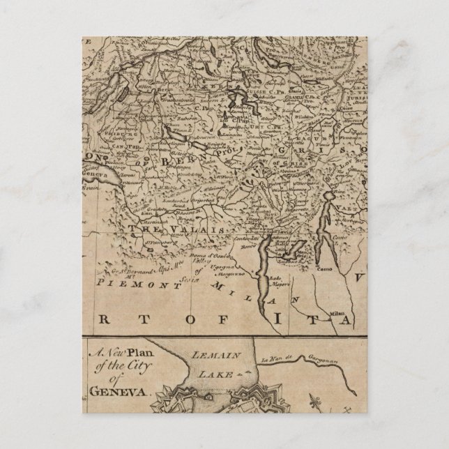 Karte der Schweiz (Vorderseite)