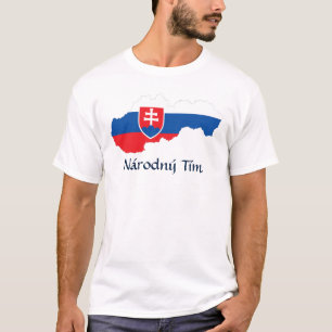 Karte der slowakischen Flagge Národný Tím T - Shir T-Shirt