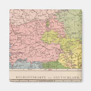Karte der Sprachen und Religionen in Deutschland Magnet