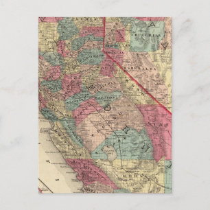 Karte der Staaten von Kalifornien und Nevada