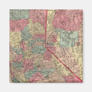 Karte der Staaten von Kalifornien und Nevada Magnet