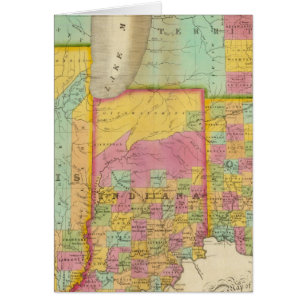 Karte der Staaten von Ohio Indiana & Illinois