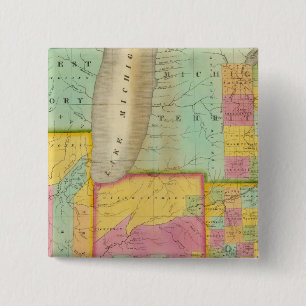 Karte der Staaten von Ohio Indiana & Illinois Button