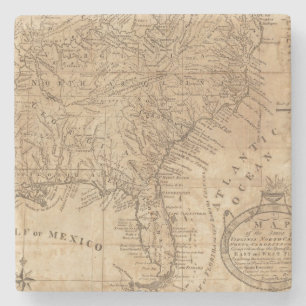 Karte der Staaten von Virginia und von Steinuntersetzer