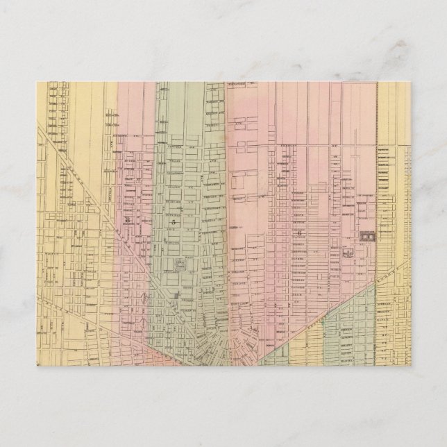 Karte der Stadt Detroit (Vorderseite)