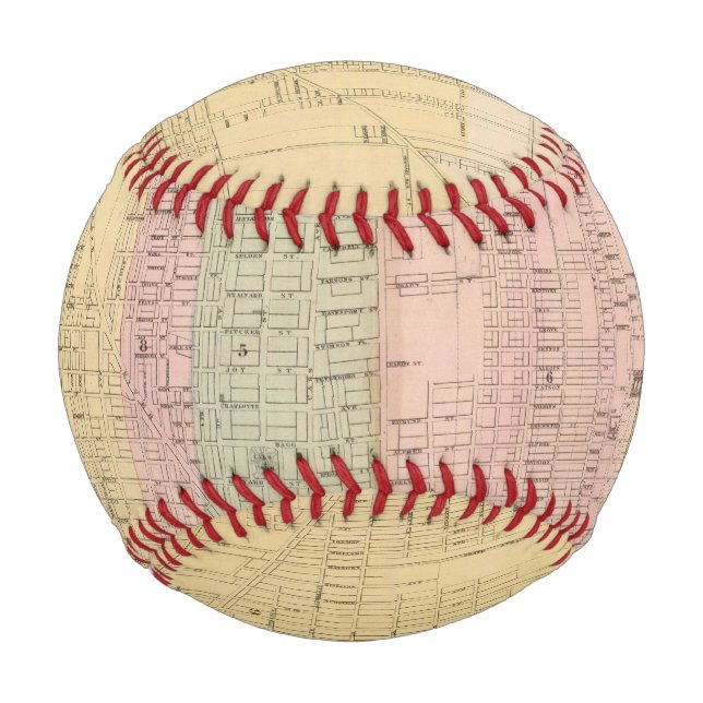 Karte der Stadt Detroit Baseball (Vorderseite)