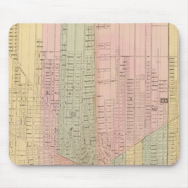 Karte der Stadt Detroit Mousepad (Vorne)