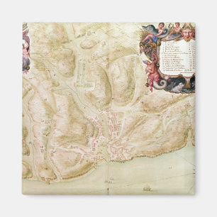 Karte der Stadt und der Zitadelle von Bellisle Magnet